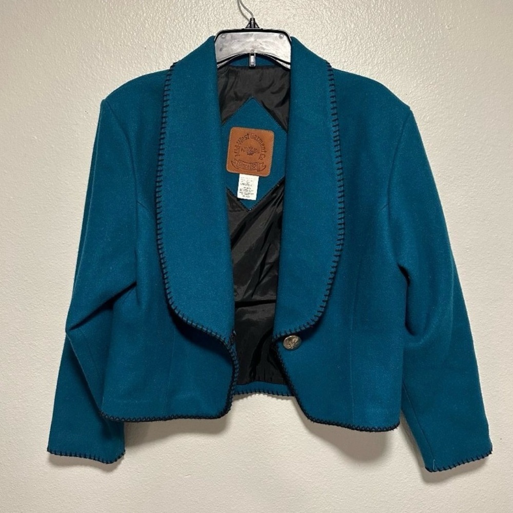 Wool Blend Western Crop Jacket